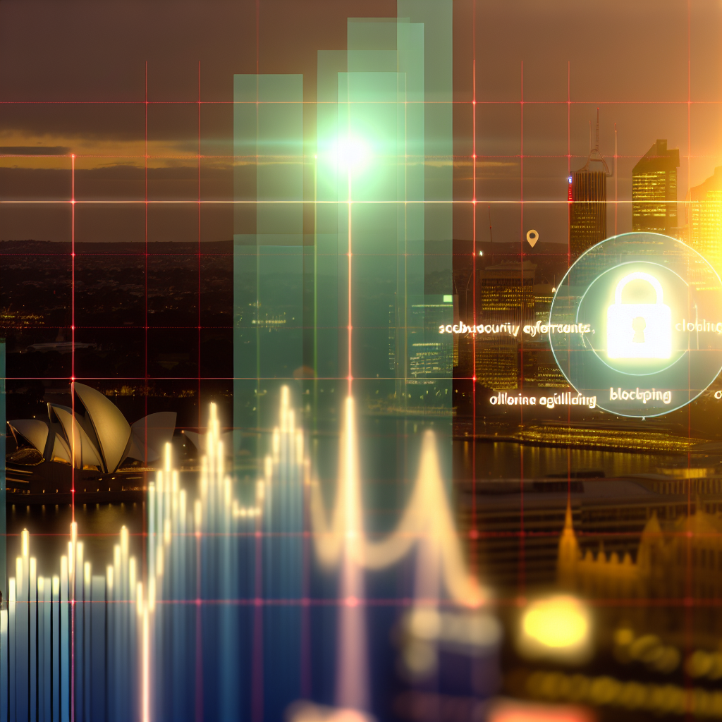 Editorial illustration of Sydney and digital security